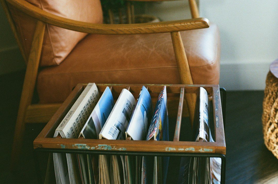 A Birch Plywood Magazine Rack with Dowel Dividers